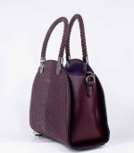 Sac a main bordeaux texture crocodile