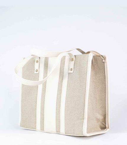 Sac a main carré beige