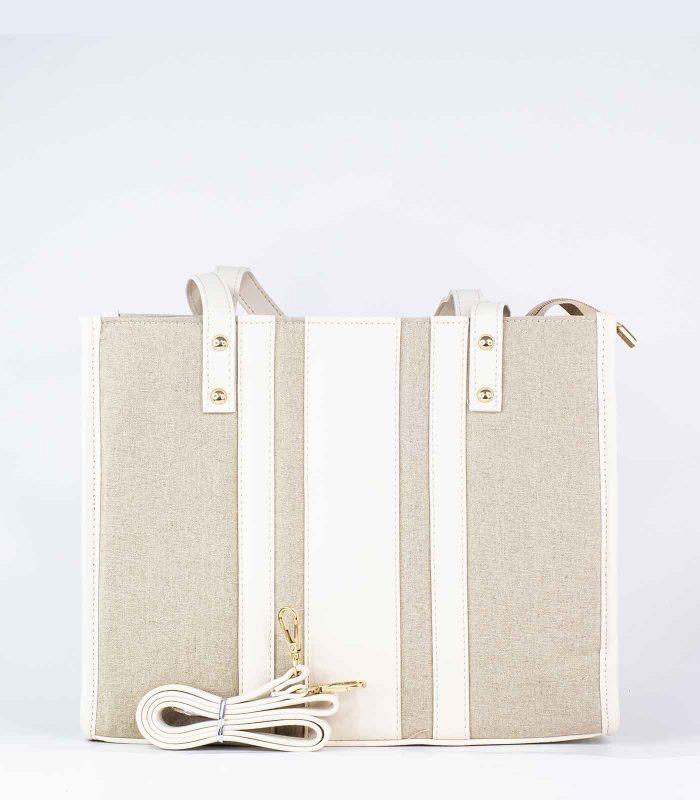 Sac a main carré beige