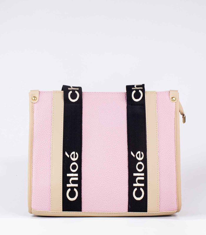 Sac a main carré rose chloé