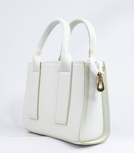 Sac à main cuir blanc cassé