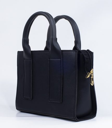 Sac à main cuir noir foncé