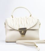 Sac à main cuir synthétique beige