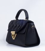 Sac à main cuir synthétique noir foncé