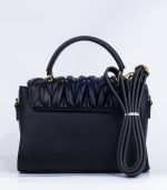 Sac à main cuir synthétique noir foncé