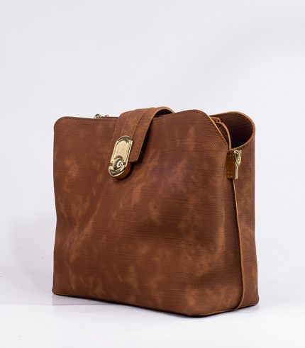 Sac à main marron profonde cuir souple